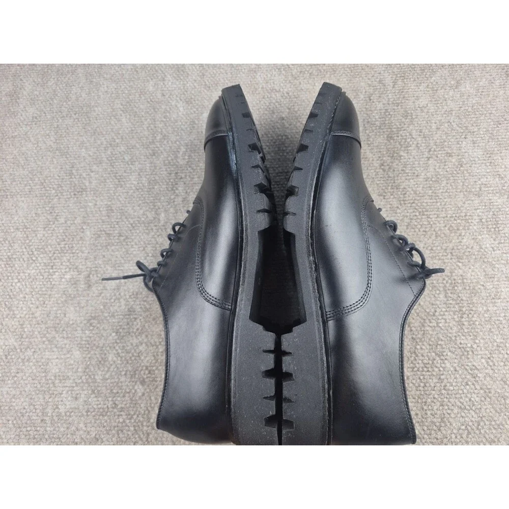 Allen Edmonds Park Avenue Shoes Men 11.5D Black Leather Lug Sole Cap Toe Oxford